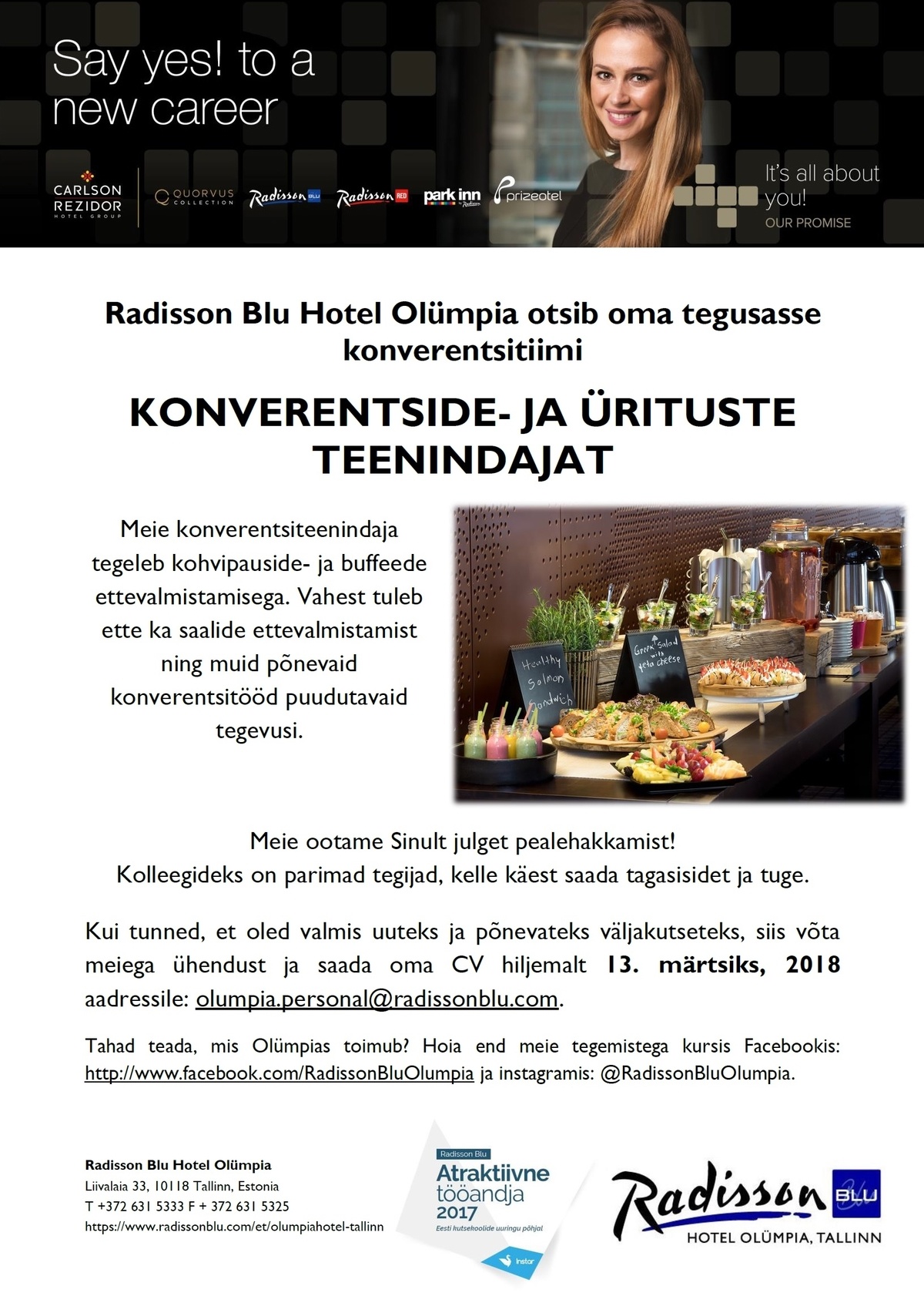 Radisson Blu Hotel Olümpia, Tallinn KONVERENTSITEENINDAJA