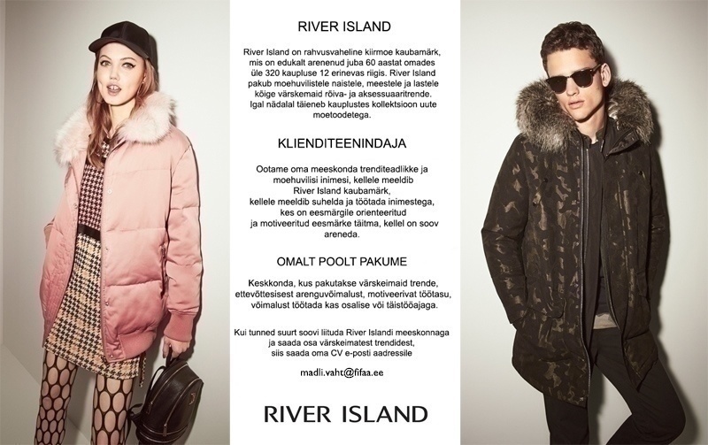 NL Fashion Eesti OÜ Klienditeenindaja (RIVER ISLAND)