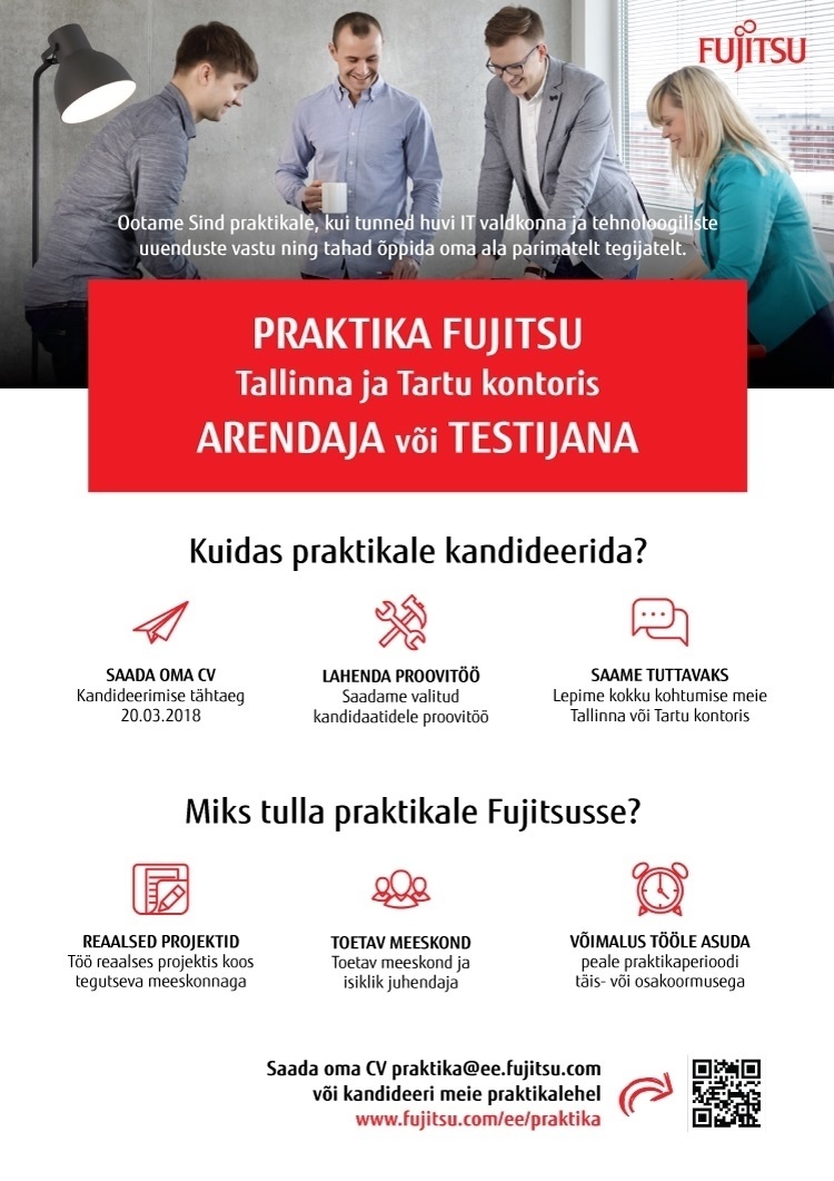 AS Fujitsu Estonia ARENDAJA ja TESTIJA PRAKTIKA