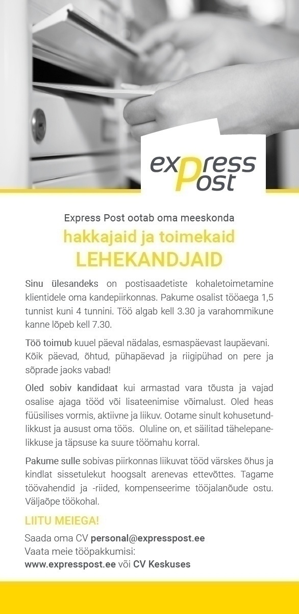 Express Post AS JALGSI LEHEKANDJA SAUEL, KEILAS 