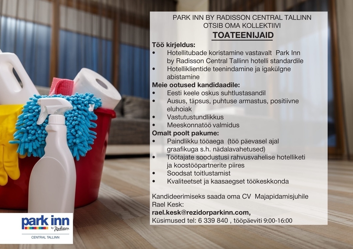 Park Inn by Radisson Central Tallinn TOATEENIJA 