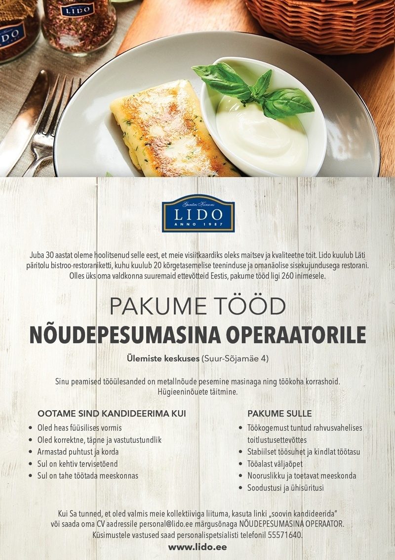 ODIL EESTI OÜ NÕUDEPESUMASINA OPERAATOR (Ülemiste keskus) 