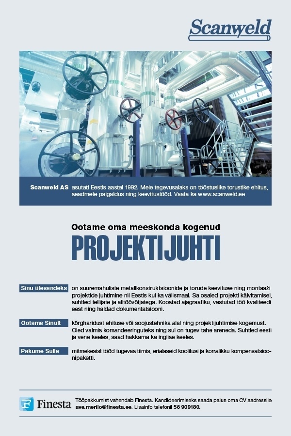 Finesta Baltic OÜ Projektijuht