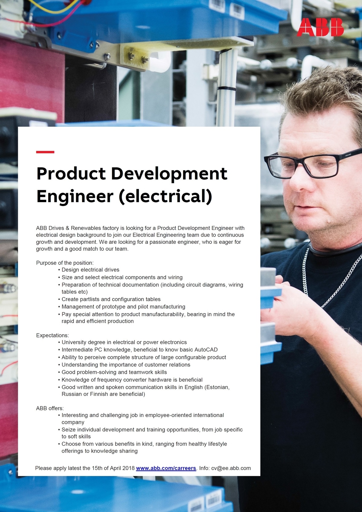 ABB AS Product Development Engineer (electrical)