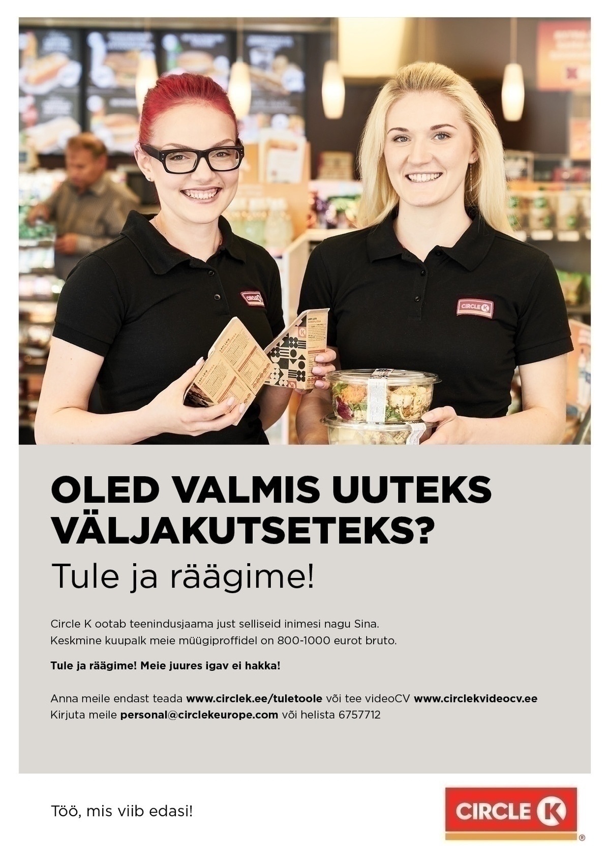 Circle K Eesti AS Müüja-klienditeenindaja Järve ja Nõmme teenindusjaamadesse
