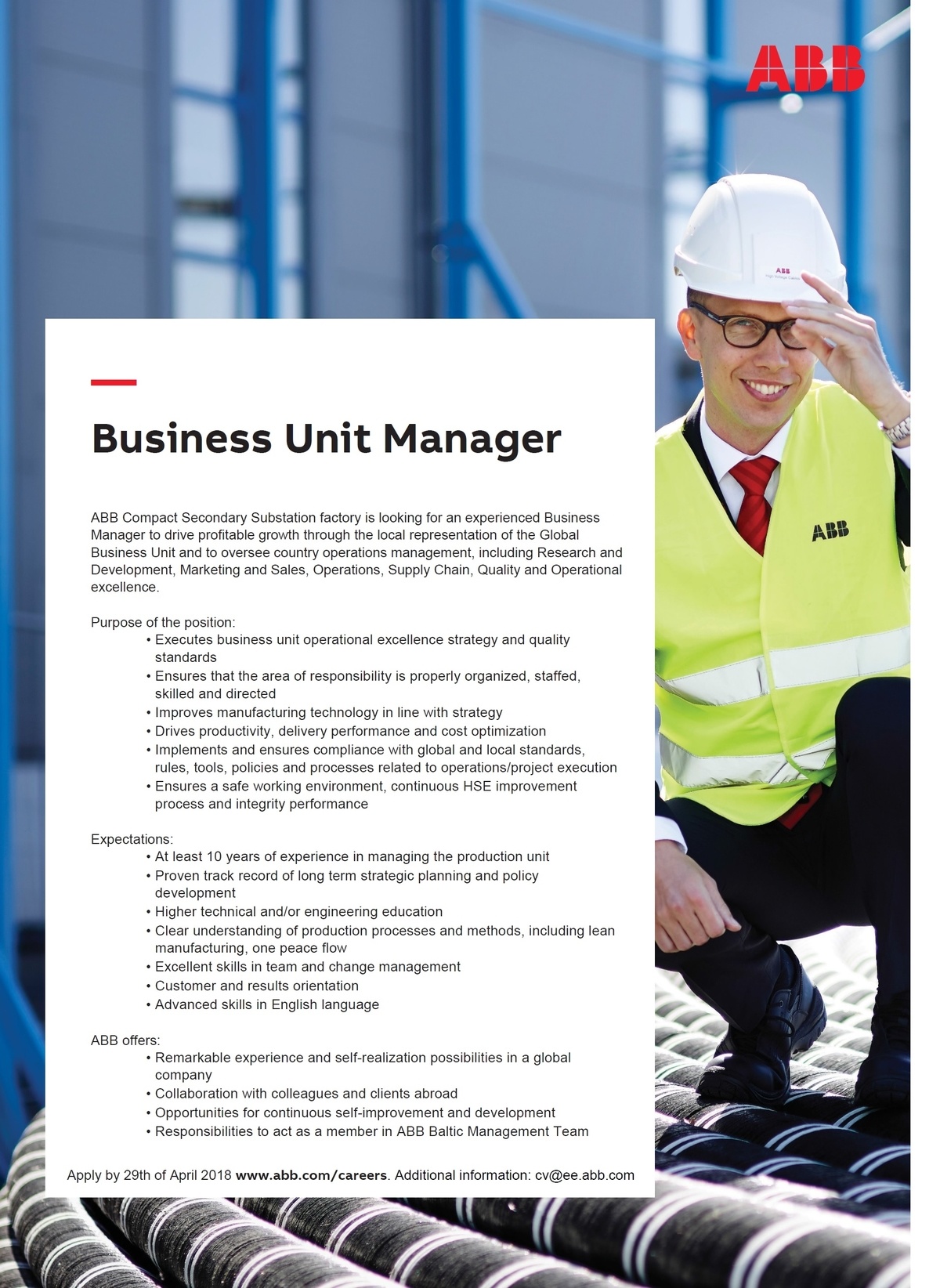 ABB AS Local Business Unit Manager
