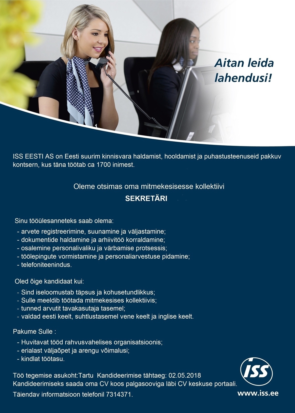 ISS Eesti AS SEKRETÄR