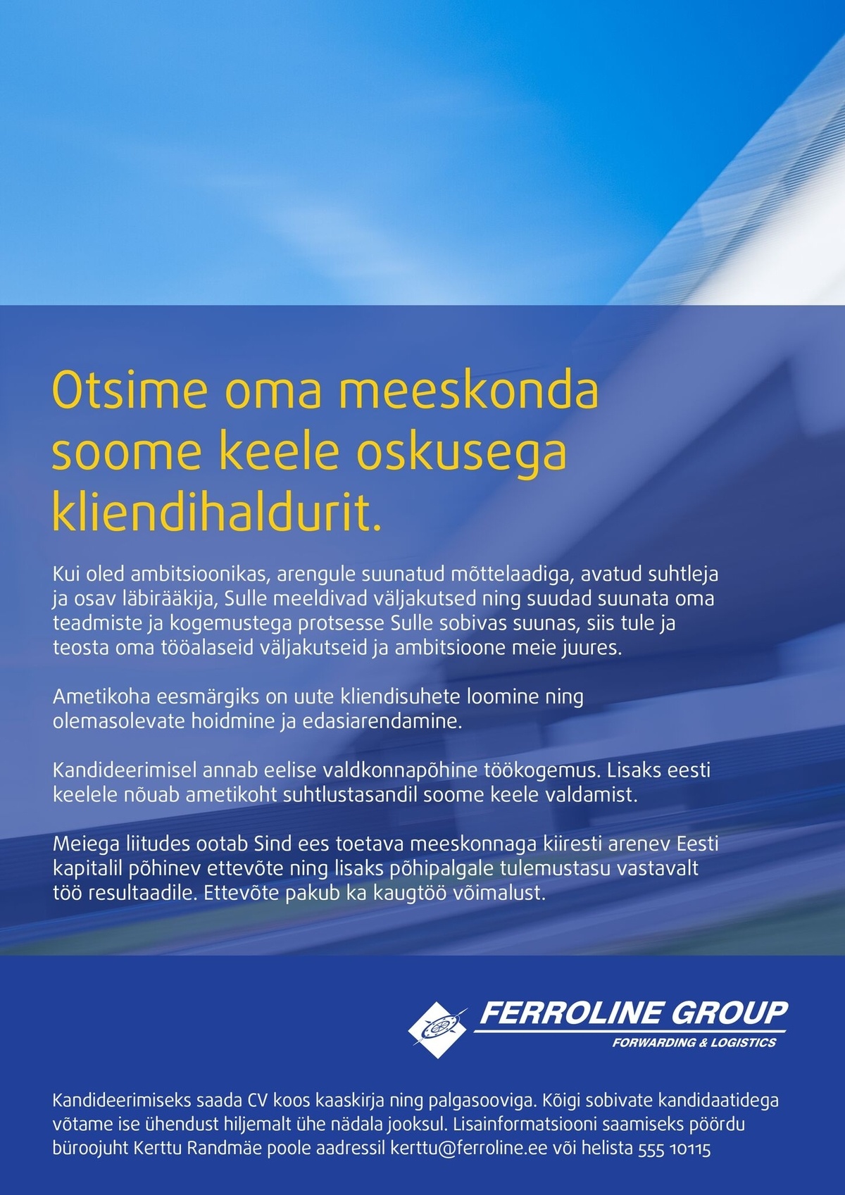 Ferroline Grupp OÜ Kliendihaldur
