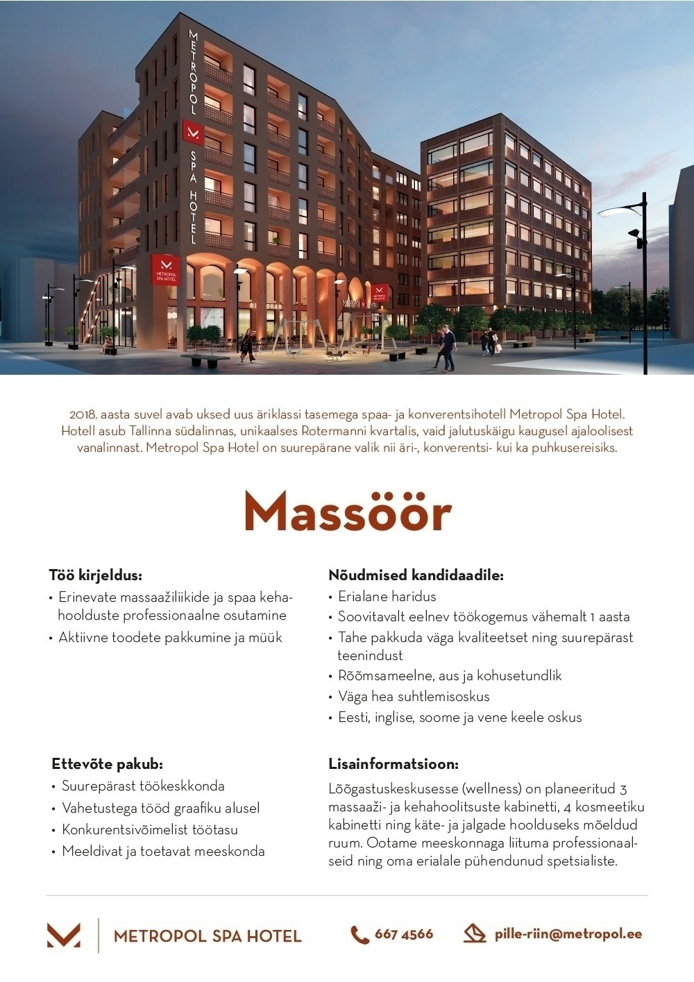 Hotell Metropol / Haveli Invest OÜ Massöör