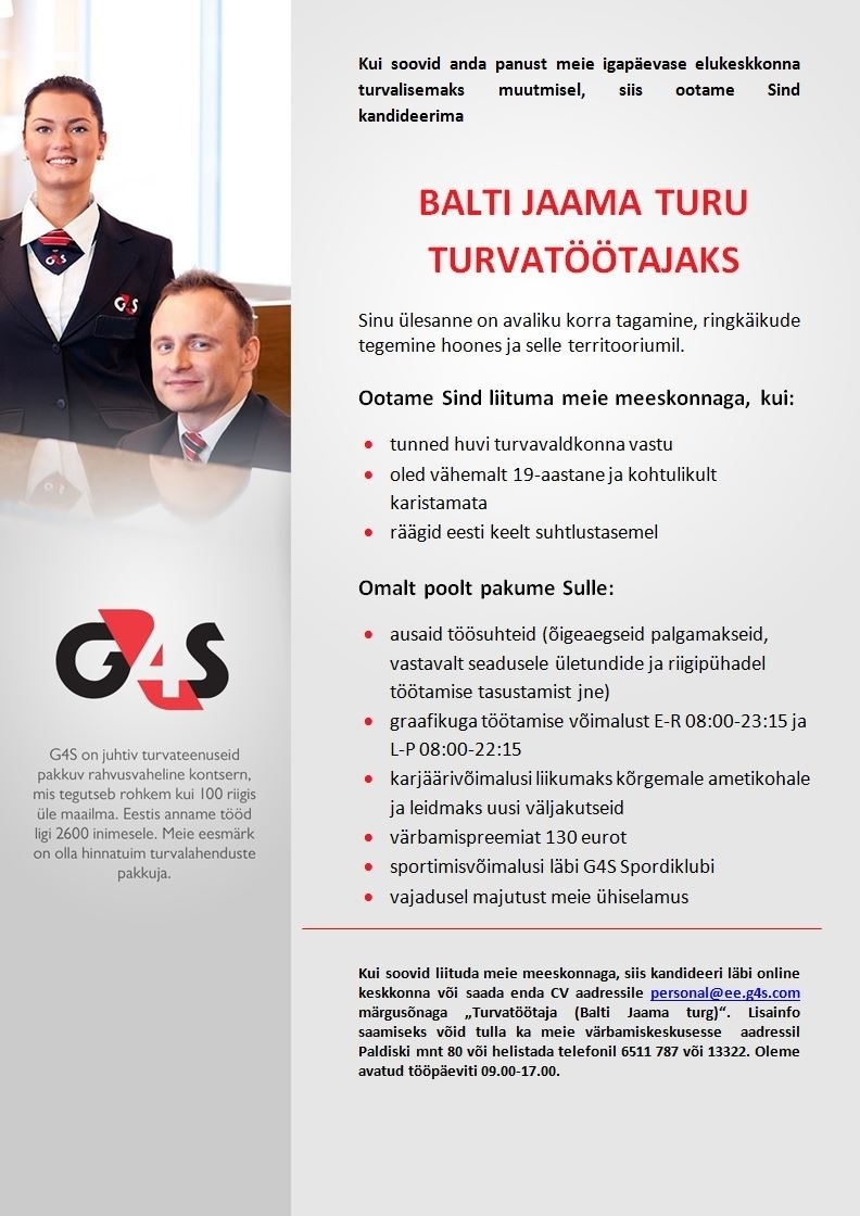 AS G4S Eesti Turvatöötaja (Balti Jaama turg)