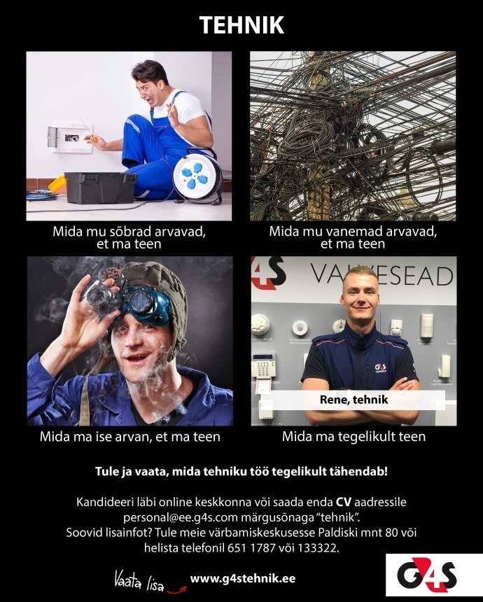 AS G4S Eesti Turvaseadmete tehnik (töökohapõhine õpe)