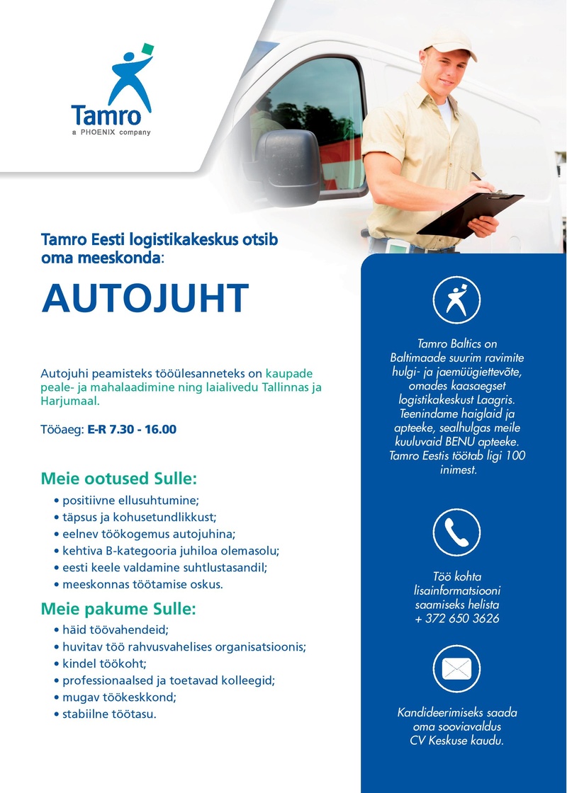 Tamro Eesti OÜ Autojuht