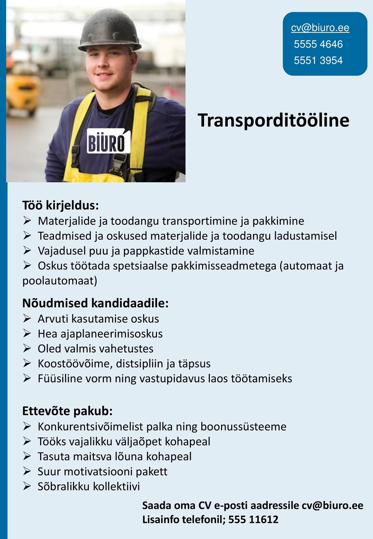 Biuro OÜ Transporditööline