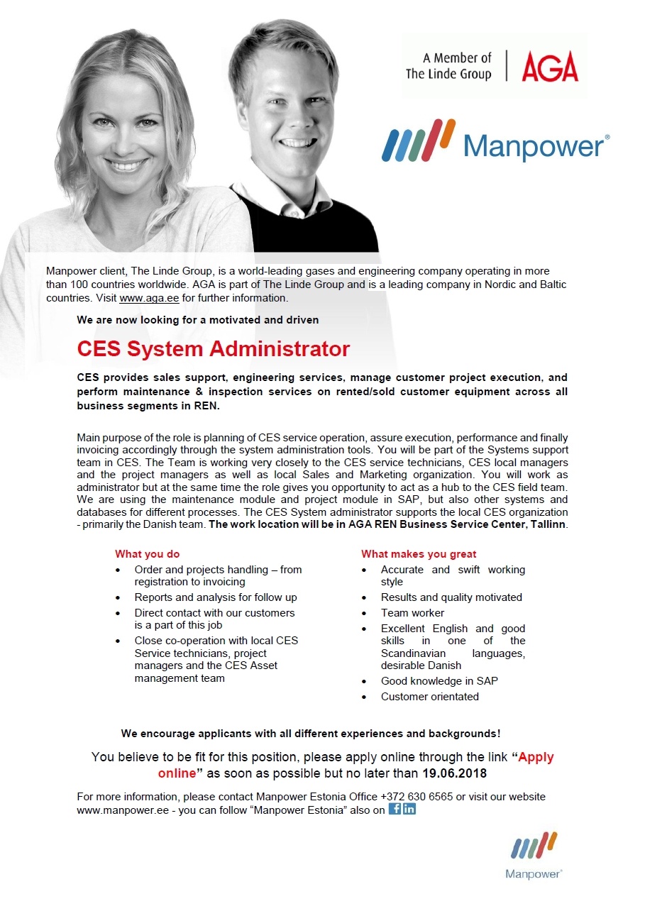 Manpower OÜ CES System Manager