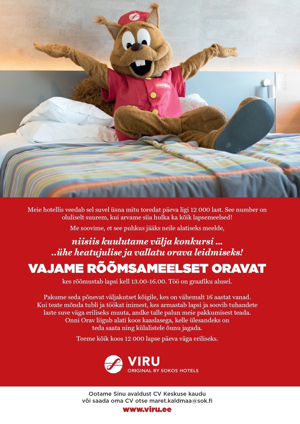 Original Sokos Hotel Viru Tore töö KOOLIVAHEAJAKS!