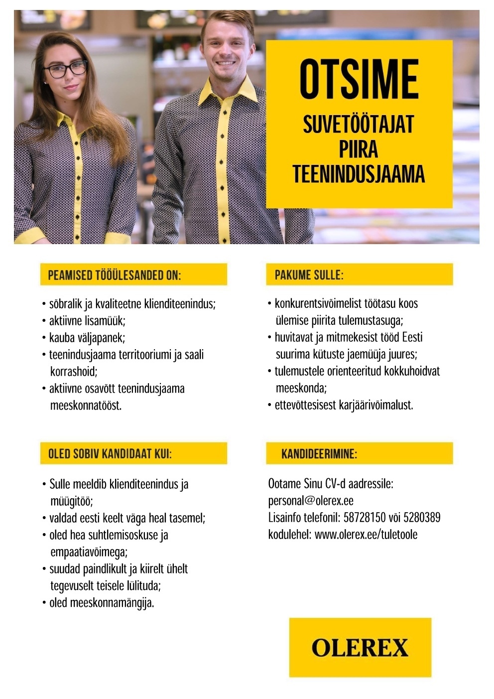 Olerex AS Suvetöötaja Piira teenindusjaama