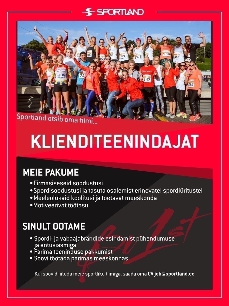 Sportland Eesti AS Sportland Viru klienditeenindaja 