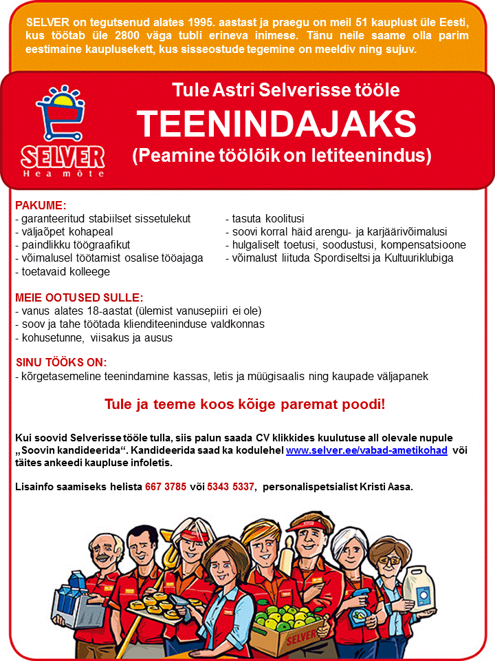 Selver Letiteenindaja Astri Selveris