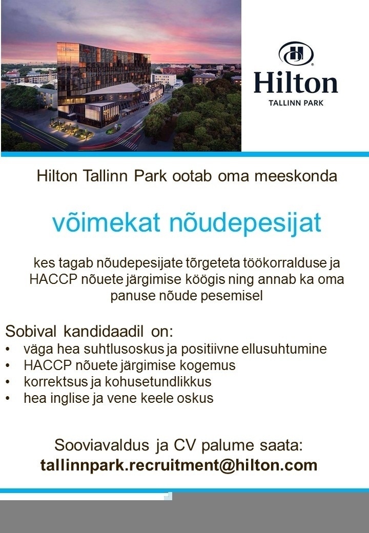 Hilton Tallinn Park Võimekas nõudepesija (Hilton Tallinn Park)