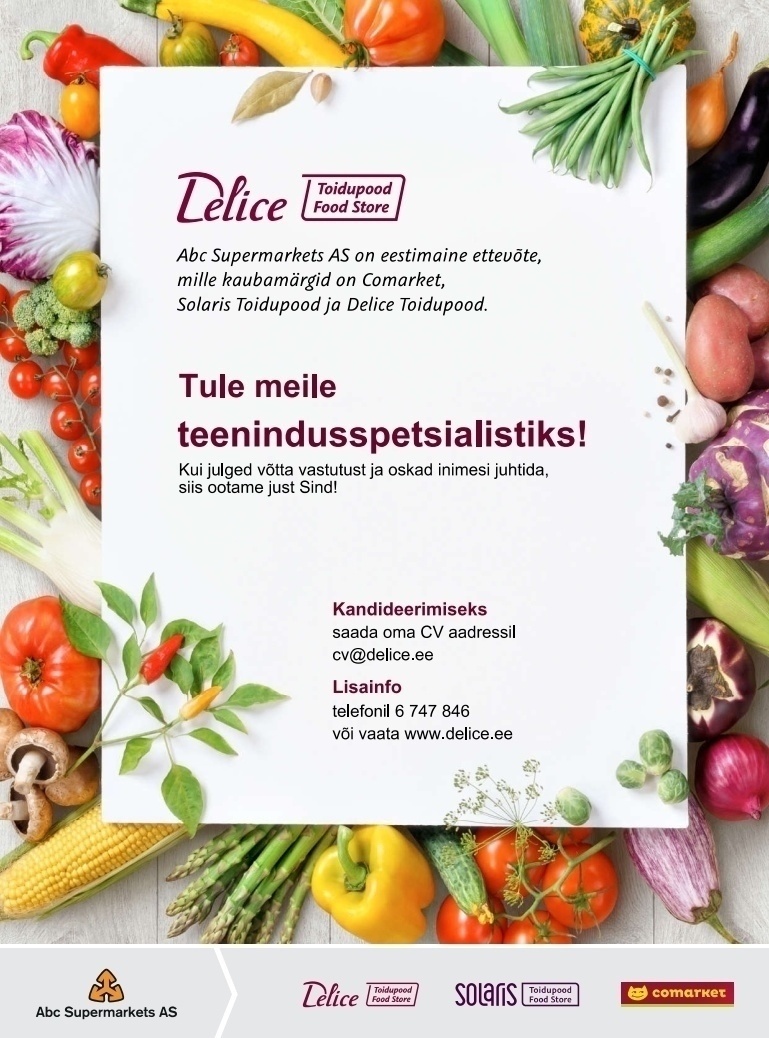 Abc Supermarkets AS TEENINDUSSPETSIALIST Pärnu Delice 