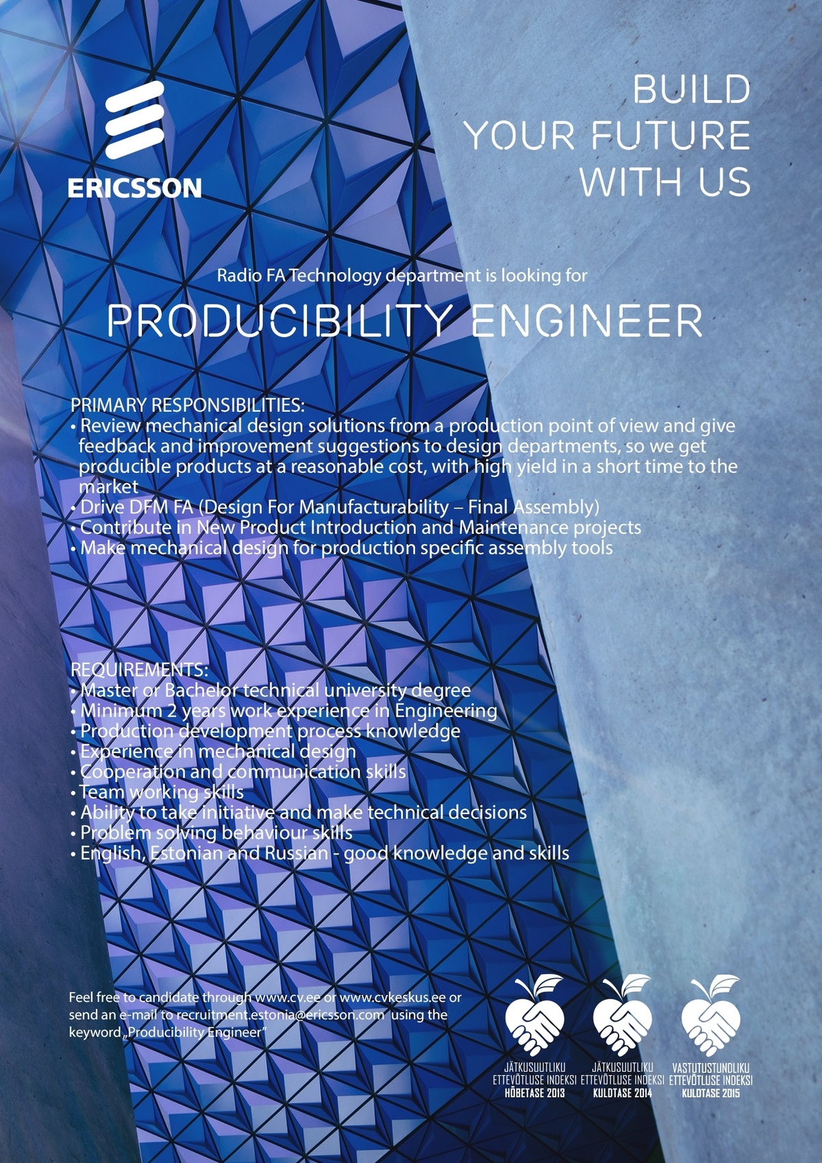Ericsson Eesti AS Producibility  Engineer