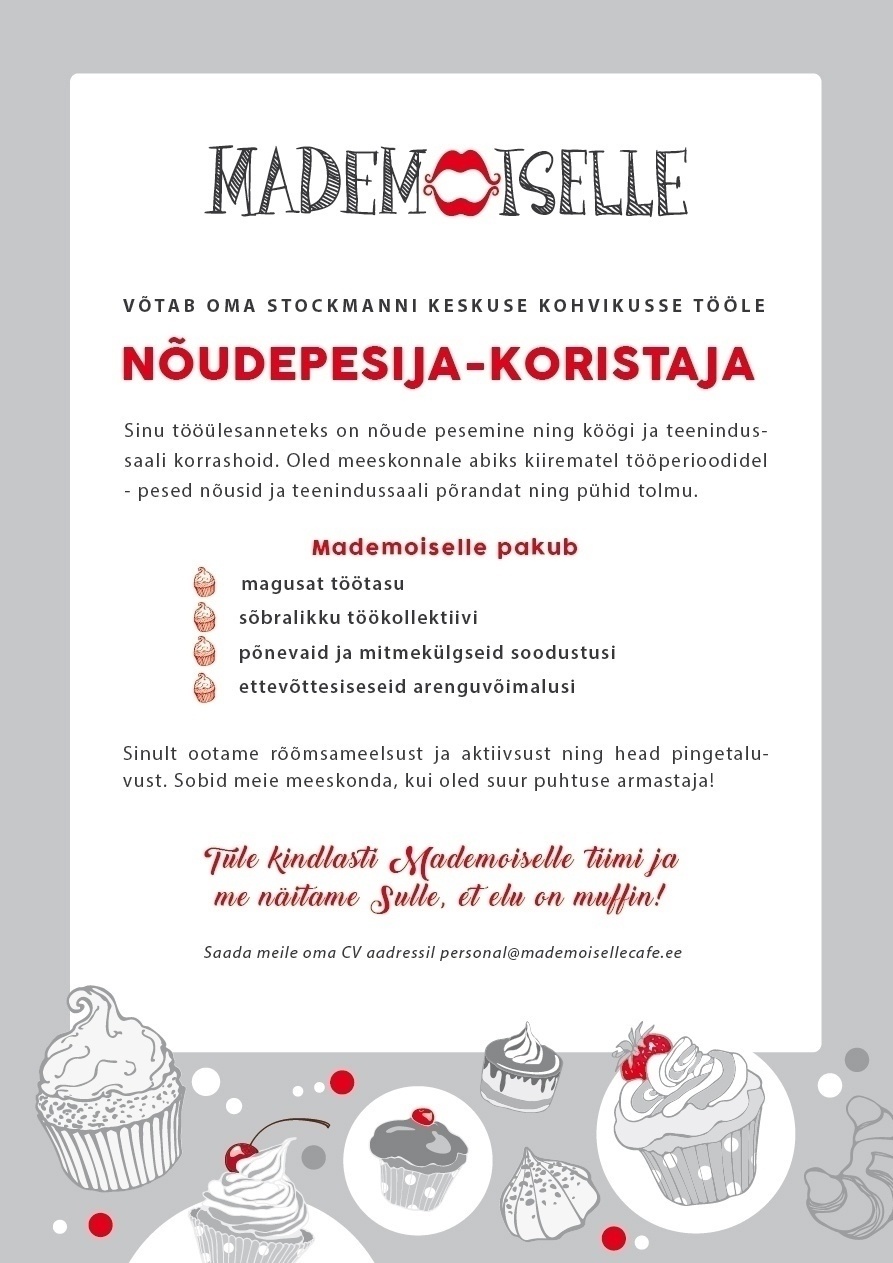 Cafe Mademoiselle OÜ STOCKMANNI MADEMOISELLE aktiivne NÕUDEPESIJA-KORISTAJA
