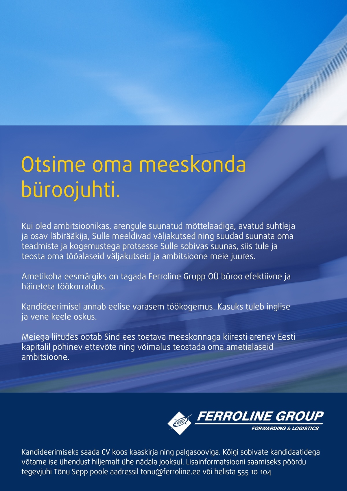 Ferroline Grupp OÜ Büroojuht