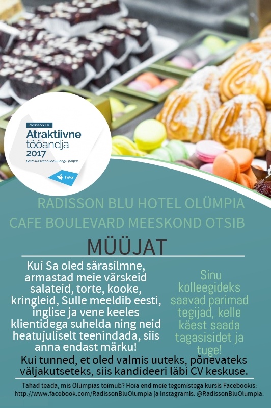 Radisson Blu Hotel Olümpia, Tallinn Müüja