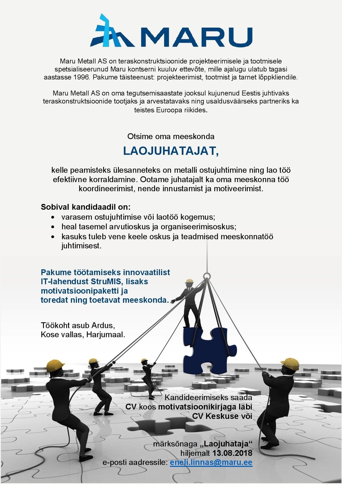 Maru Metall AS Laojuhataja