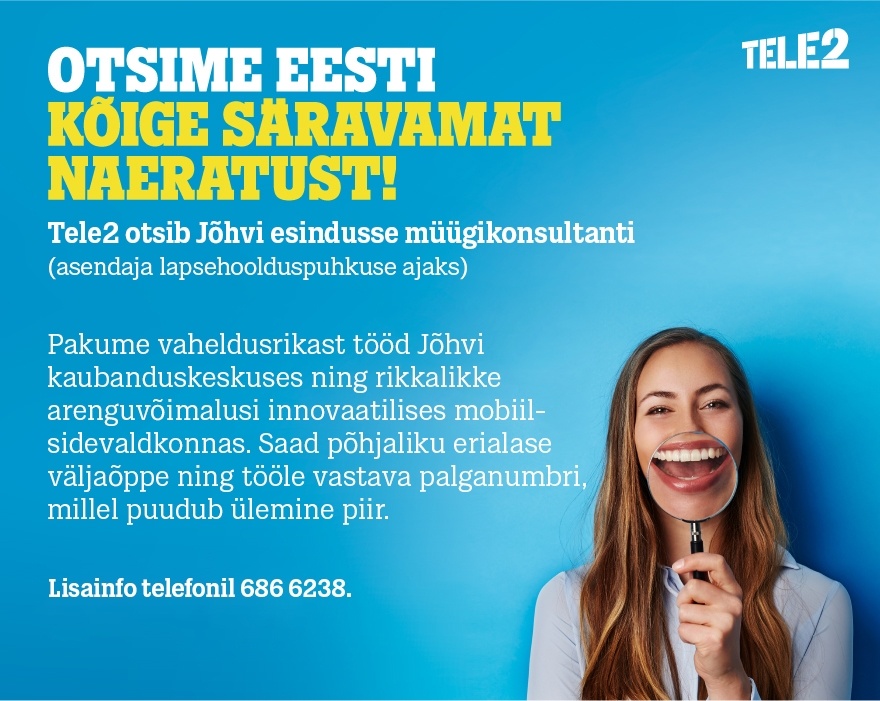 Tele2 Eesti AS Müügikonsultant Jõhvis