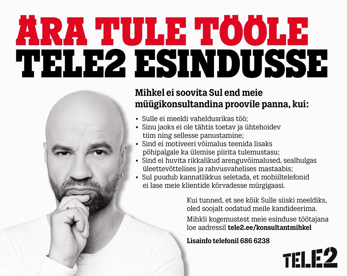 Tele2 Eesti AS Müügikonsultant