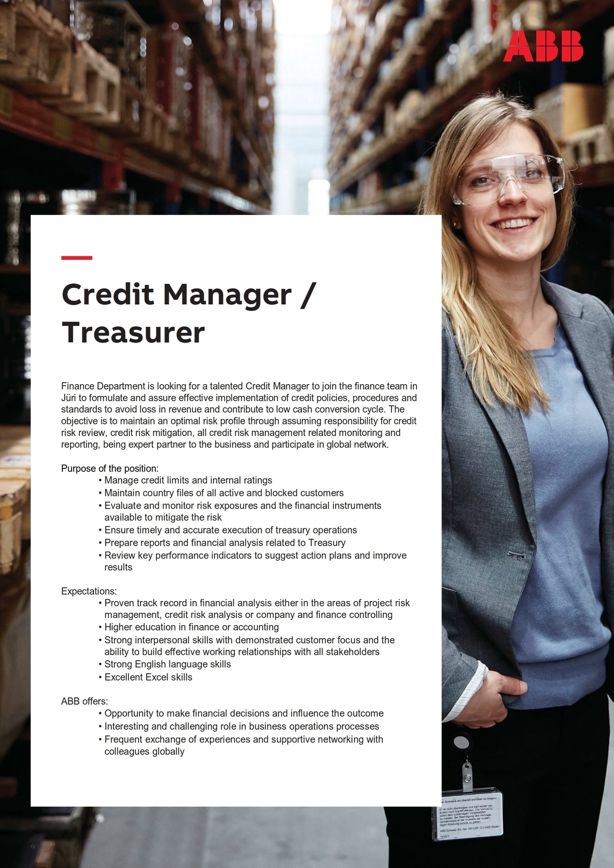 ABB AS Credit Manager / Treasurer