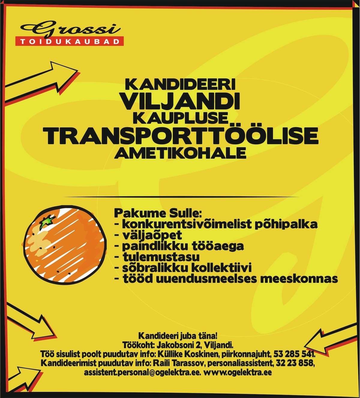 OG Elektra AS Transporttööline (Viljandi)