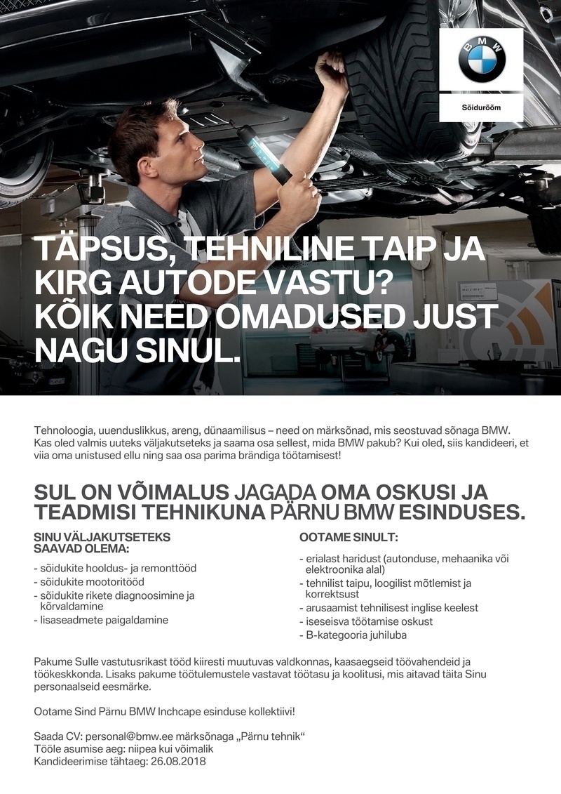 Inchcape Motors Estonia Pärnu esindus Autotehnik