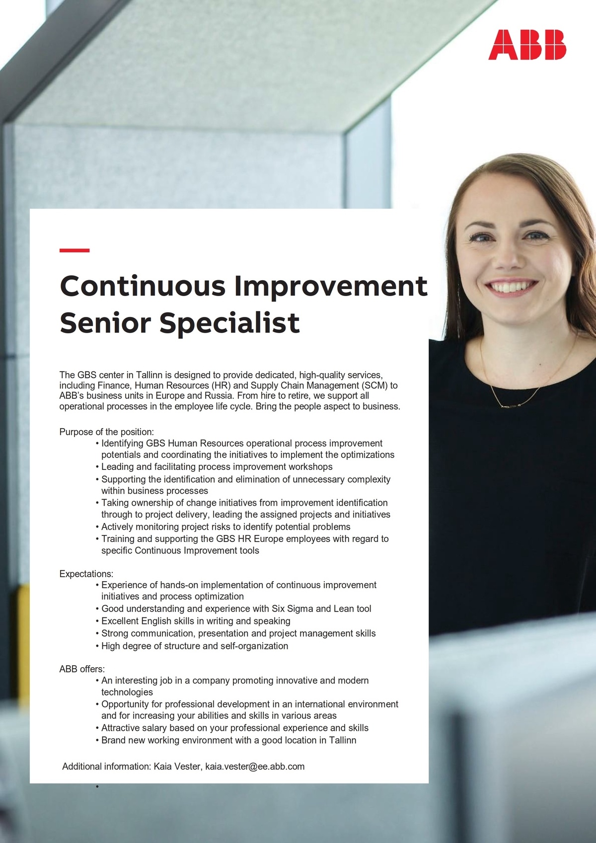 ABB AS Continuous Improvement Senior Specialist