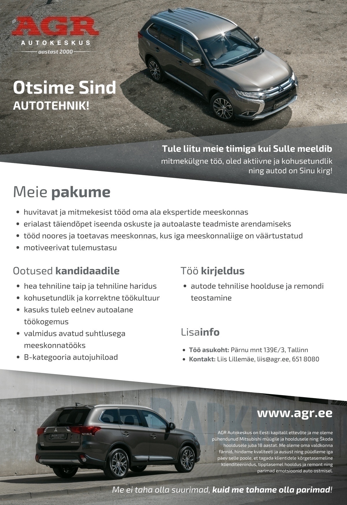 AGR Autokeskus OÜ Autotehnik