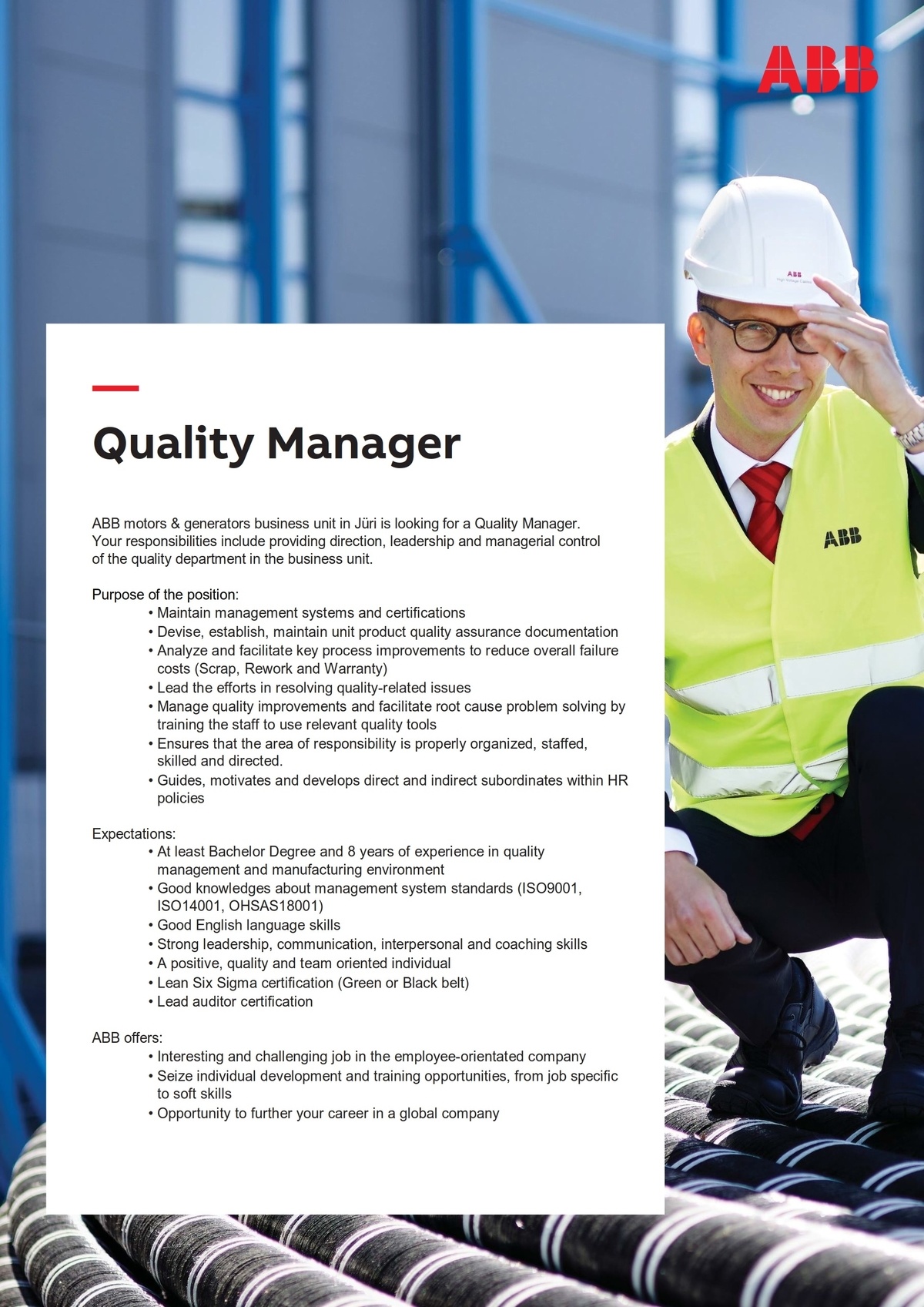 ABB AS Quality Manager