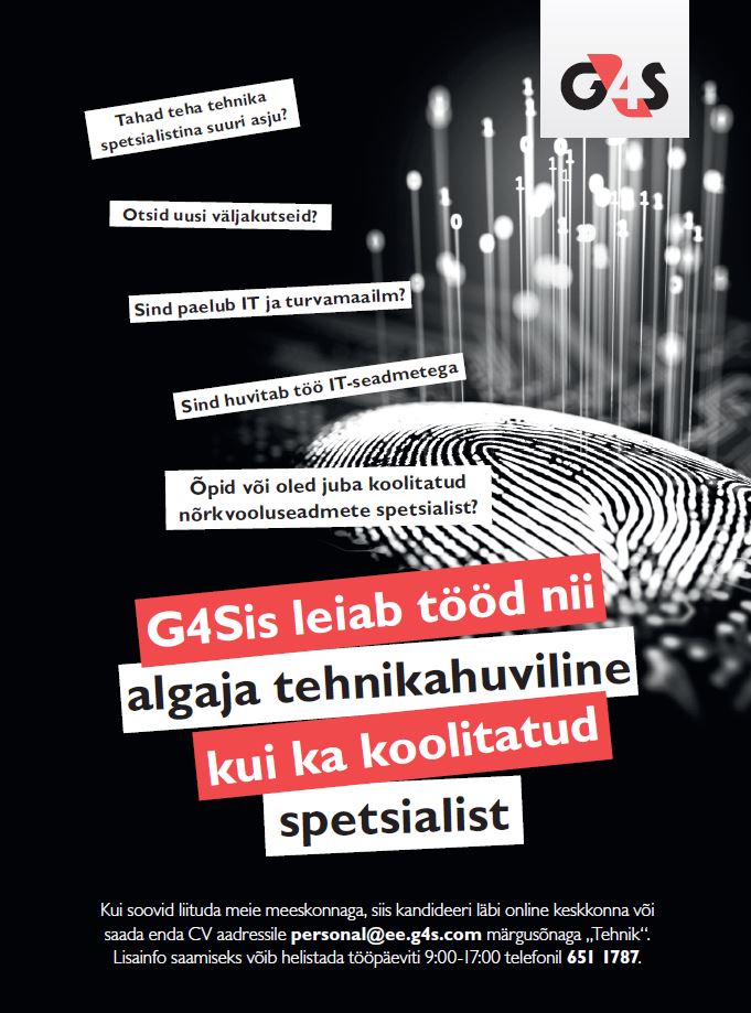 AS G4S Eesti IT- ja turvaseadmete tehnik