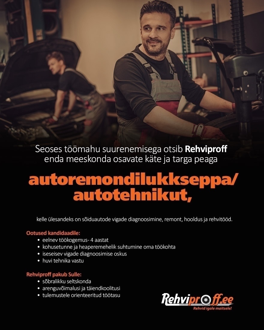 SWEDOX OÜ Autoremondilukksepp/autotehnik
