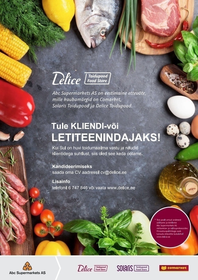 Abc Supermarkets AS Leti-või klienditeenindaja Pärnu Delice