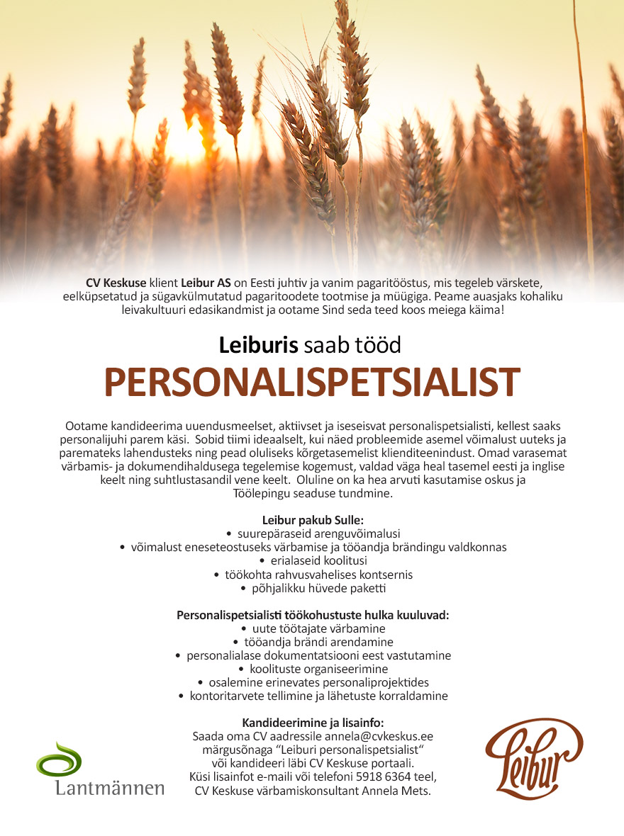 Leibur AS Personalispetsialist (Leibur AS)
