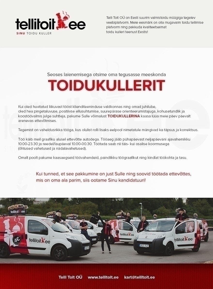 Telli Toit OÜ Kuller-autojuht