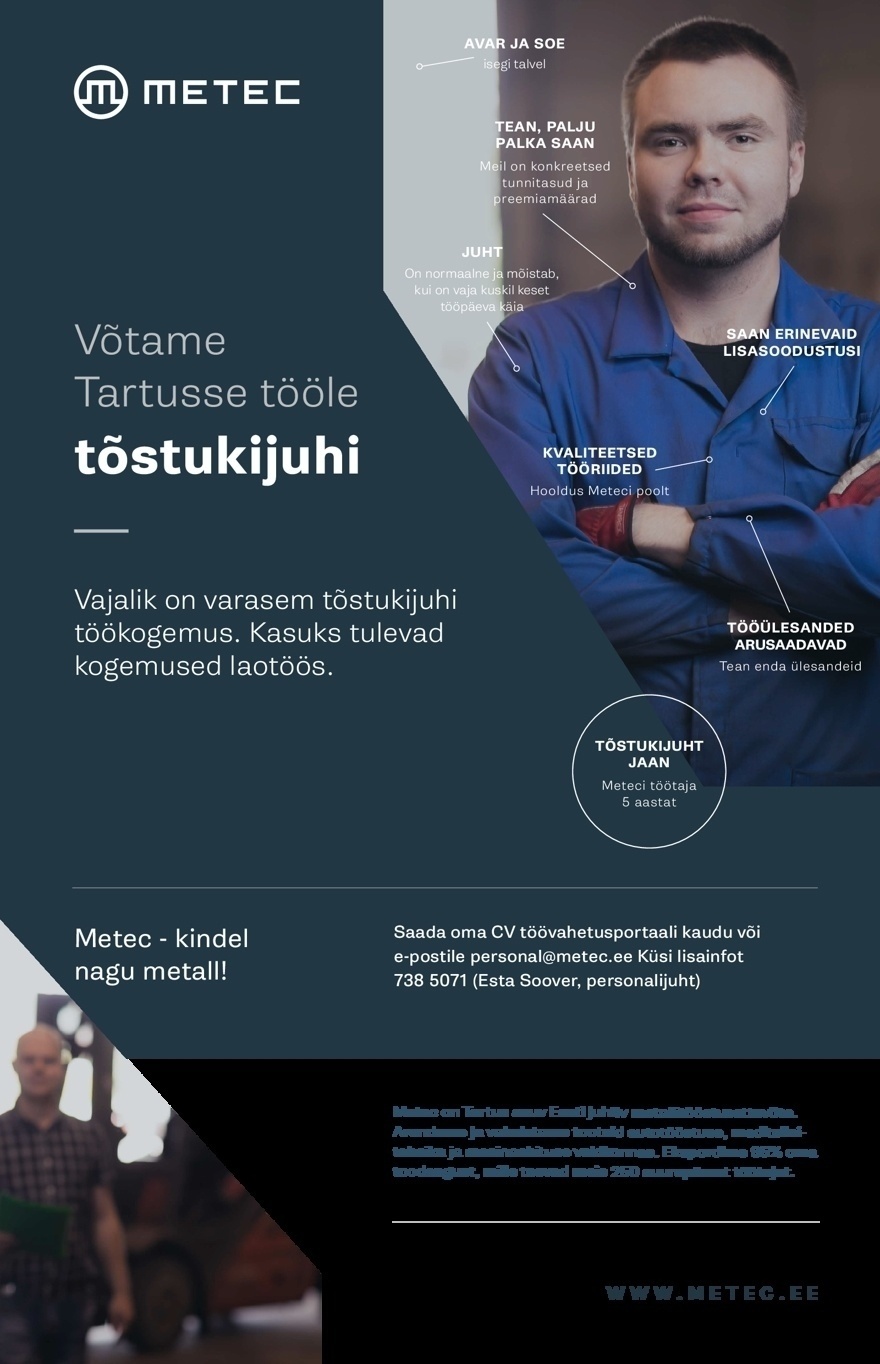 Tarmetec OÜ Tõstukijuht