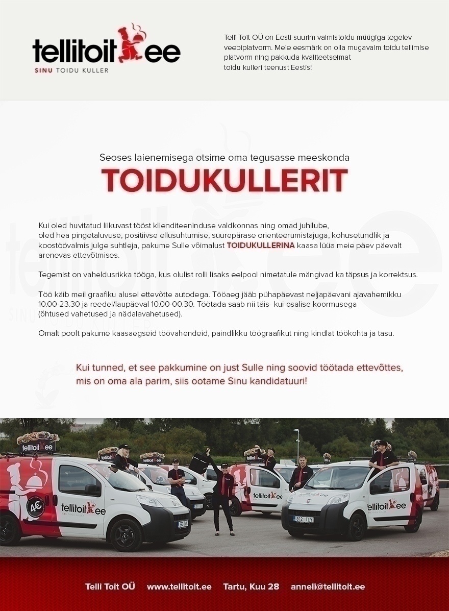 Telli Toit OÜ Kuller-autojuht