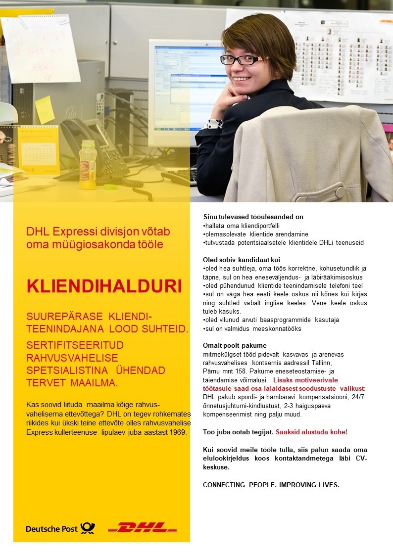 DHL Estonia AS Kliendihaldur