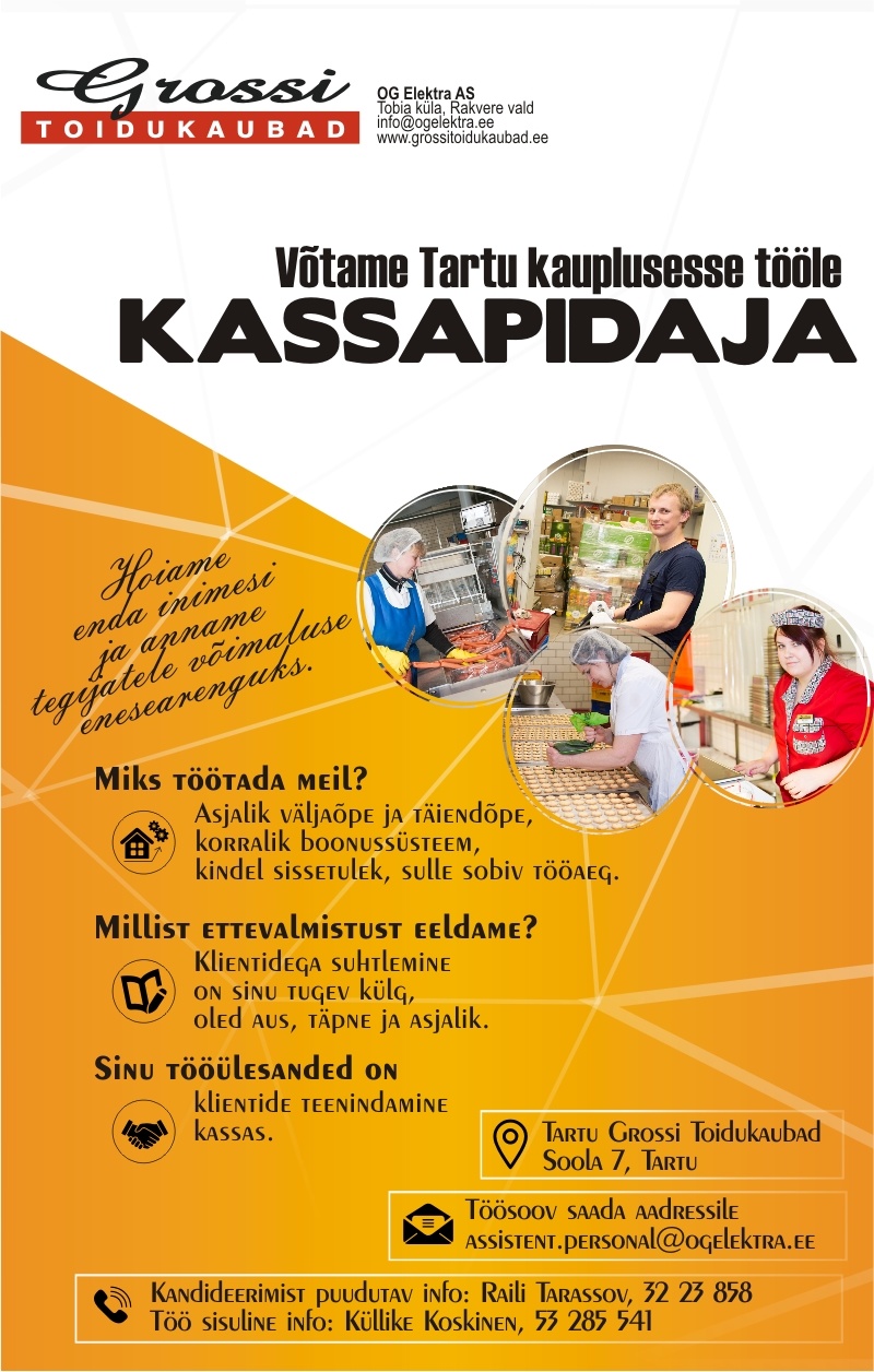 OG Elektra AS Kassapidaja (Tartu)
