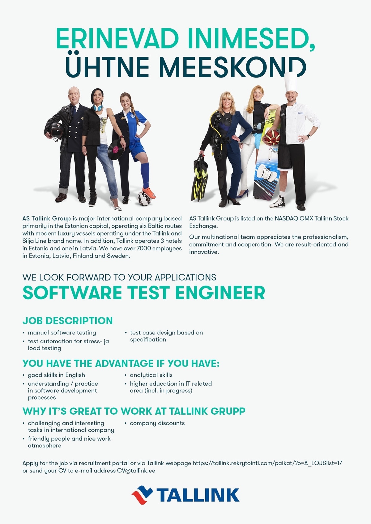 Tallink Grupp AS Software Test Engineer