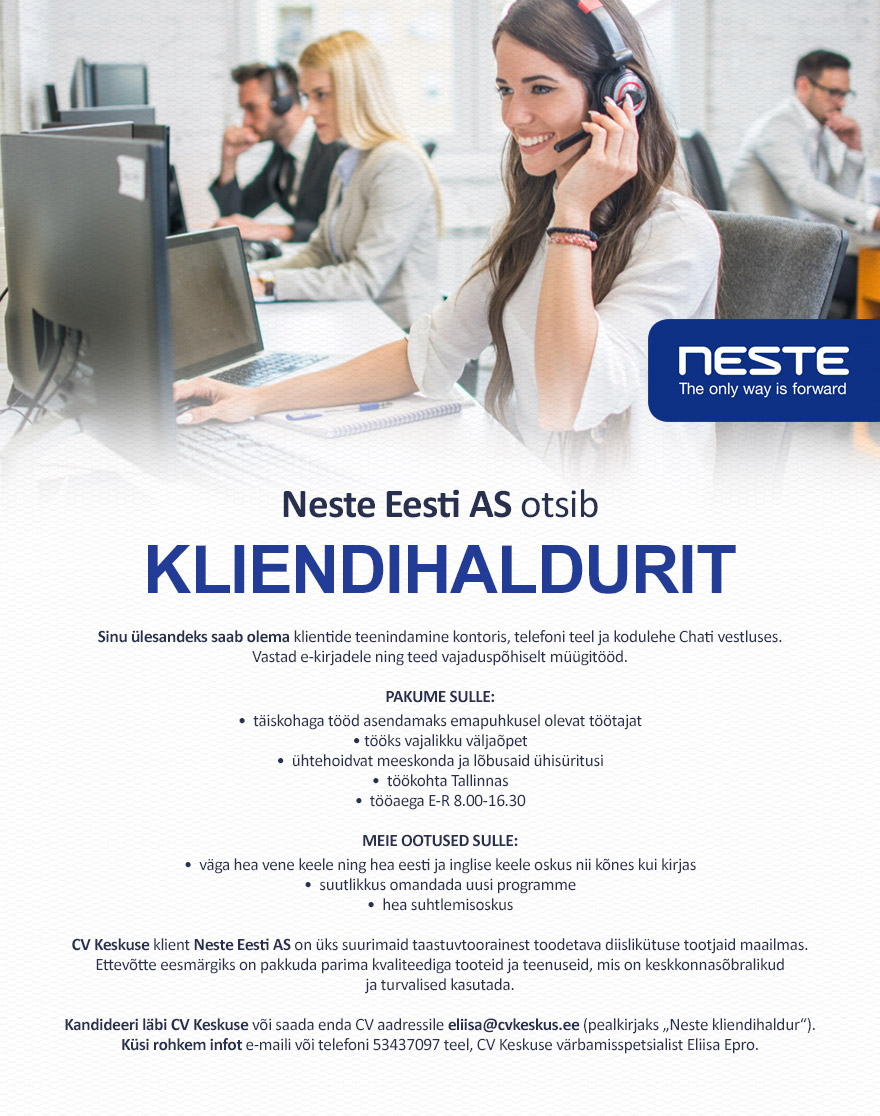 Neste Eesti AS Kliendihaldur (Neste Eesti AS)