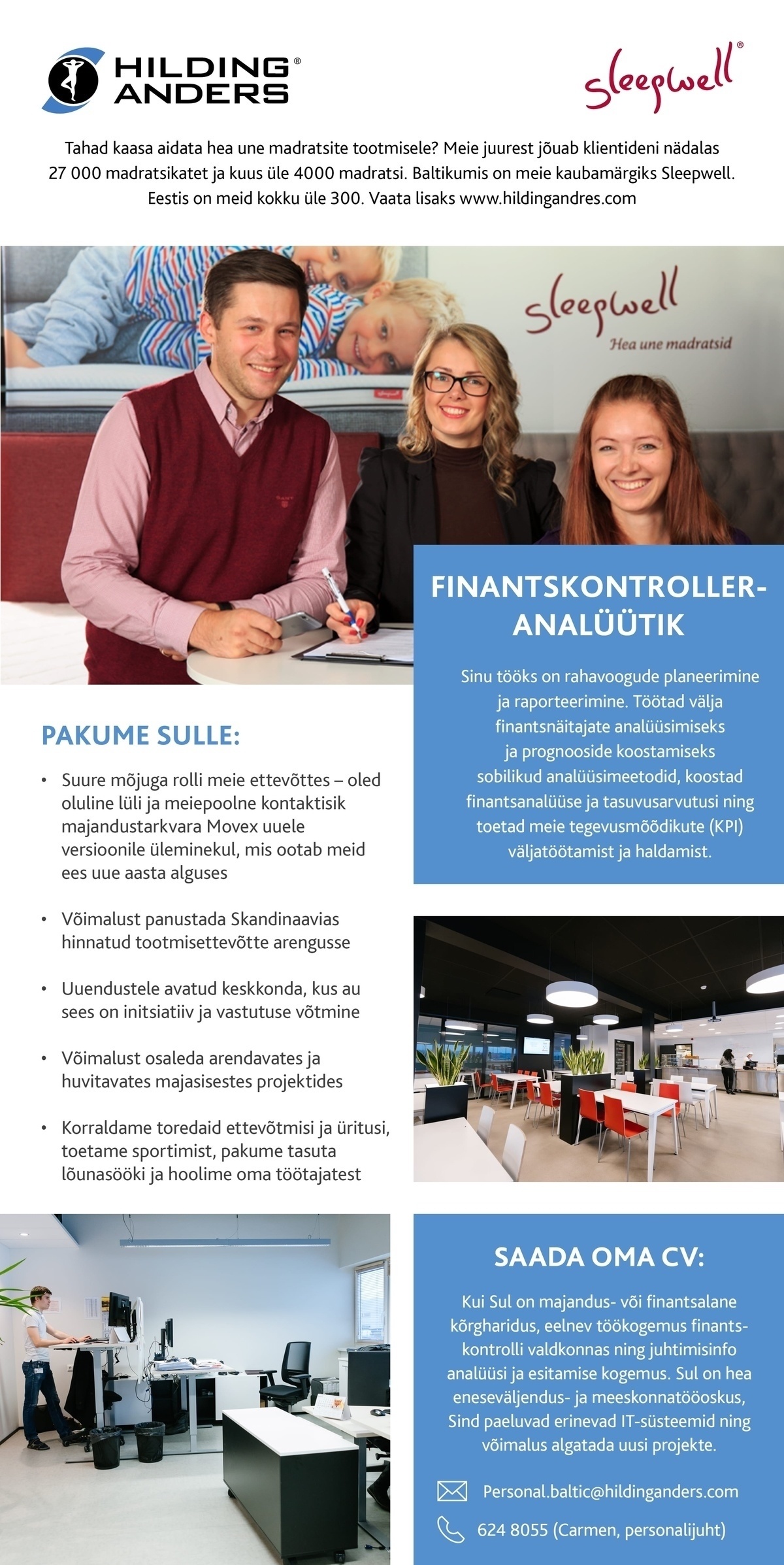 Hilding Anders Baltic AS Finantskontroller-analüütik
