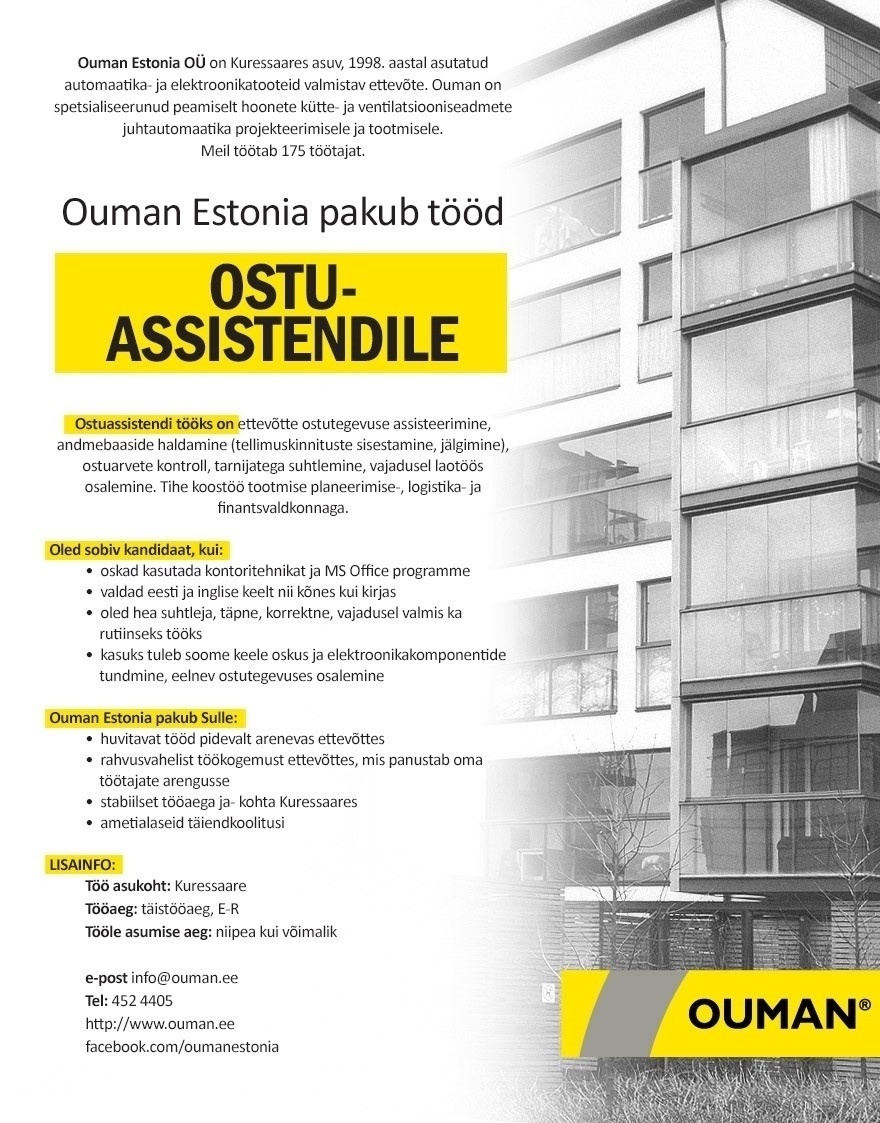 Ouman Estonia OÜ Ostuassistent